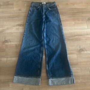 AGOLDE WIDE LEG CUFFED JEANS SIZE 25